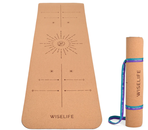 Cork & TPE Alignment Yoga Mat - 5mm